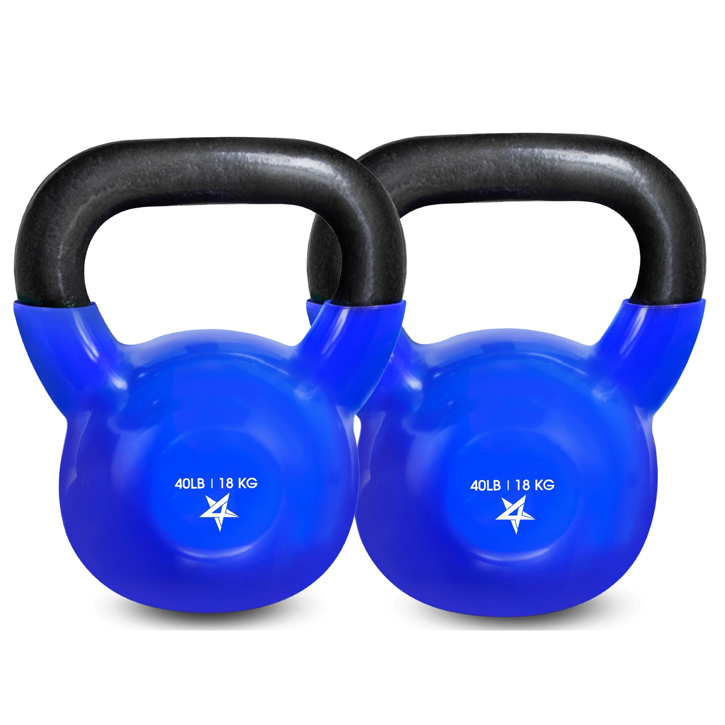 Photo 1 of ** ONLY 1 PCS**
Yes4All Kettlebell, 40 lb Vinyl Coated Cast Iron Kettlebell 1 pcs for Home Gym Exercises, Heavy Weights Gym, Fitness, Full Body Workout Equipment, Push up, Grip, Strength Training - Blue