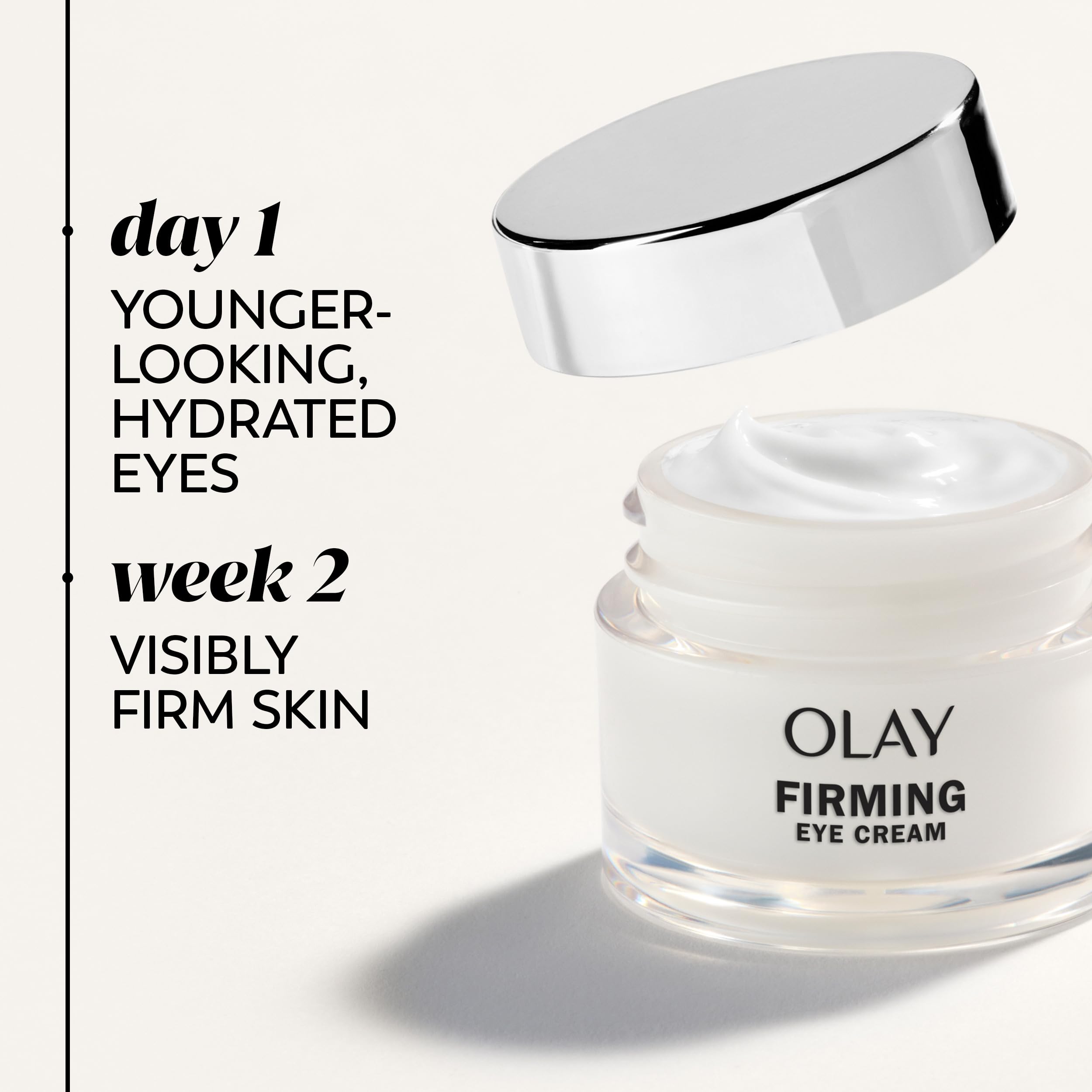 Olay Firming Eye Cream, Fragrance-Free, Collagen Peptide - Firm Skin Around the Eyes, 0.5 Fl Oz