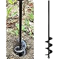 SYITCUN Auger Drill Bit for Planting 1.6"x16.5", Post Hole Auger for Planting Bulbs, Easy Post Hole Digger with Drill for 3/8”Hex Drive Drill