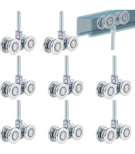 Juego De 10 Rodamientos Para Puertas Correderas | Poleas De Nailon Y Acero | 49 Mm | Para Muebles, Ventanas Y Armarios