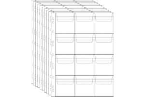 UNCLE PAUL Coin Pocket Pages - 12 Pockets Standard 9-Hole Coin Pocket Inserts Collecting Sleeves for Coins 10 Sheets CS03112