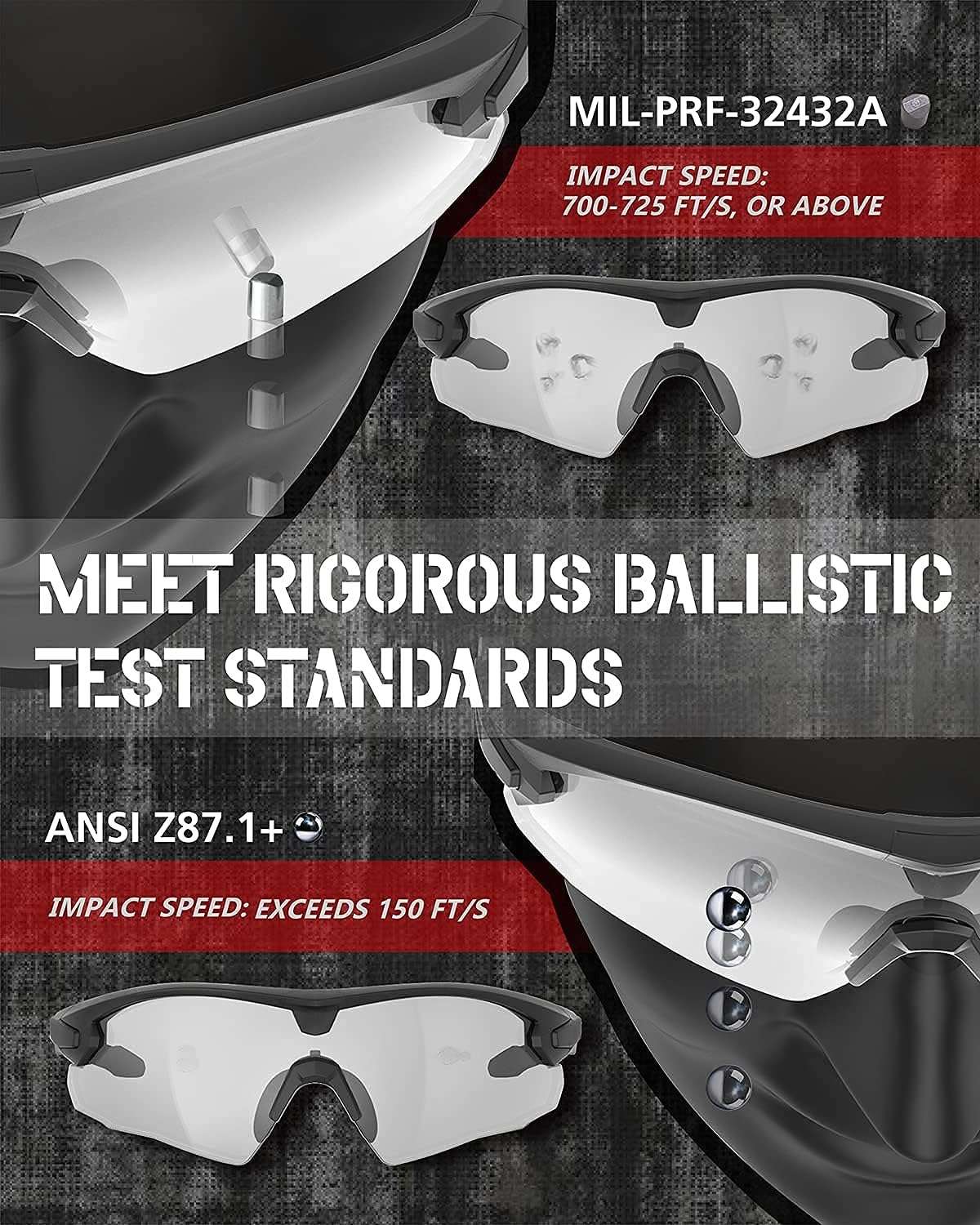 HUNTERSKY Ballistic glasses for hunting & Shooting safety glasses for men, Shooting Glasses military tactical glasses eye protection for shooting range glasses, gun range glasses range eyes shooting eye protection shooting glasses men gun safety glasses gun glasses shooting range eye protection range eye protection : Sports & Outdoors