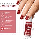 PODERM Swiss-Made Antifungal Nail Polish Red Allure Breathable Tea Tree Biotin view 5