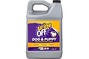 URINEOFF Urine Off Puppy & Dog Odor & Stain Remover| Fresh Scent Carpet Cleaner Spray | Bio Enzymatic Stain & Urine Odor Eliminator | Pet Safe Cleaner | 1 gal.