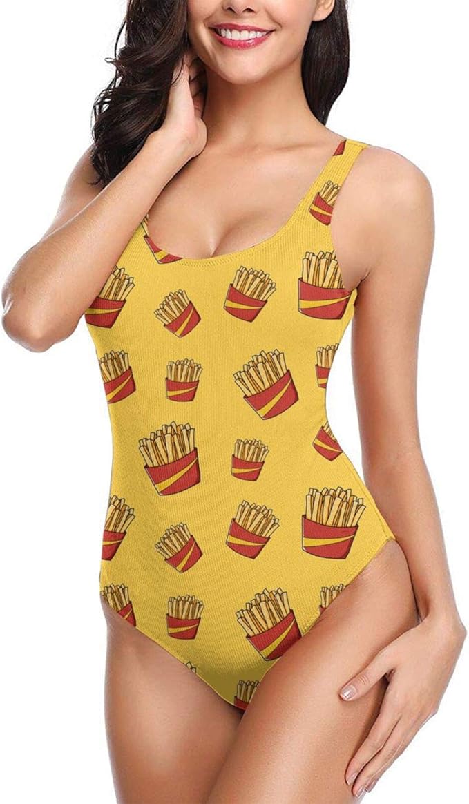 Acafugs French Fries Potato Women's Swimsuit One Piece