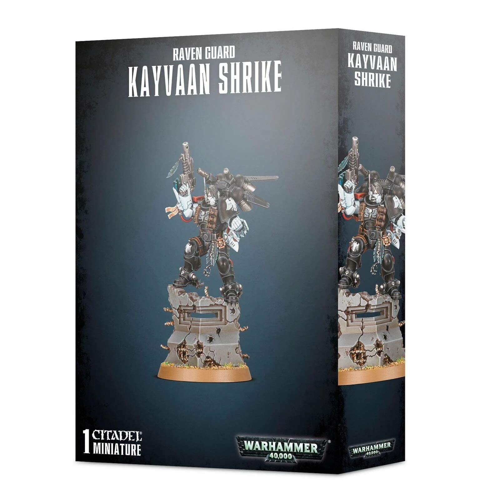 Games Workshop 48-89 Warhammer 40k - Raven Guard Kayvaan Shrike, Black