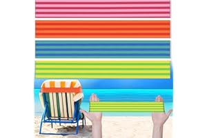 Boao 4 Pcs Large Towel Bands for Beach Chairs 15.75" x 1.97" Cruise Chairs Towel Bands Elastic Windproof Lounge Clips Strap Holder for Summer Pool Hawaiian Accessories Gifts (Stripe)