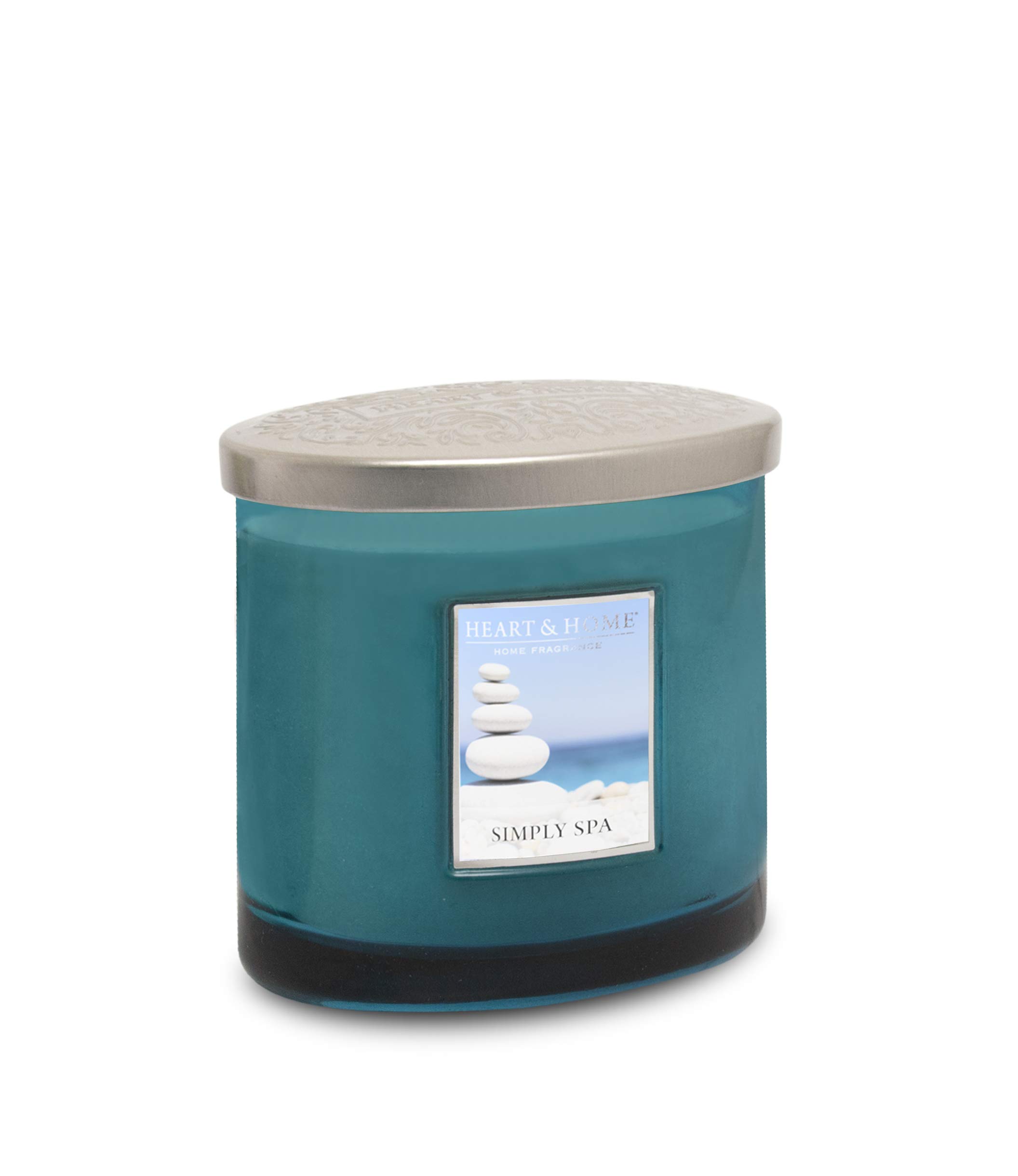 Heart & Home Twin Wick Ellipse Candle (Simply Spa)