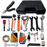 YBEKI Professional Bike Repair Tool Kit with Hard Case - Complete Maintenance Set for Mountain &amp; Road Bikes, Includes Ratchet, Chain Tool, Crank Puller, Tire Bead Breaker, Multi-purpose Pliers