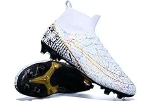 CZRE Mens Soccer Cleats Tops Lace-Up Non-Slip Spikes Outdoor AG/FG Baseball Lacrosse Rugby Boots