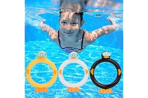 SASBSC Diving Rings Pool Diving Toys for Kids Ages 4-8 Swimming Pool Toys for Boys Girls Ages 8-12 Summer Water Toy for Adults Underwater Pool Dive/Swim Training