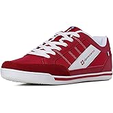 Alpine Swiss Men’s Retro Sneakers | Euro Vintage Inspired Low Top Shoes with Suede Trim | Stefan Fashion Sneakers | Streetwear Casual Tennis Shoes