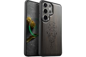 Carveit Magnetic Wooden Case for Samsung Galaxy S26 Ultra Case 2026, TPU Shockproof Cover & Wood Artisan Engraved, Compatible