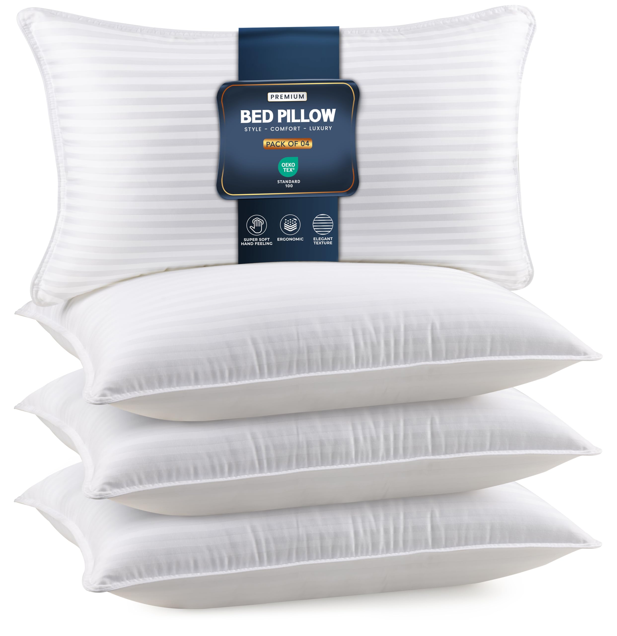 Utopia Bedding Hotel Bed Pillows for Sleeping, Pillows King Size Set of 4