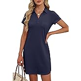 ANRABESS Womens T Shirt Dresses Summer 2026 Casual Short Sleeve V Neck Mini Shift Dress Spring Trendy Beach Vacation Clothes