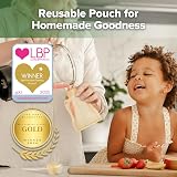 haakaa Pouch Reusable Baby Food Pouch 4oz 2 Pack Yellow view 2