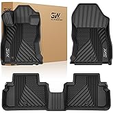 3W Floor Mats for Subaru Forester 2019-2023 2024, Custom Fit TPE All Weather Floor Liners, 1st & 2nd Row Full Set Car Accessories