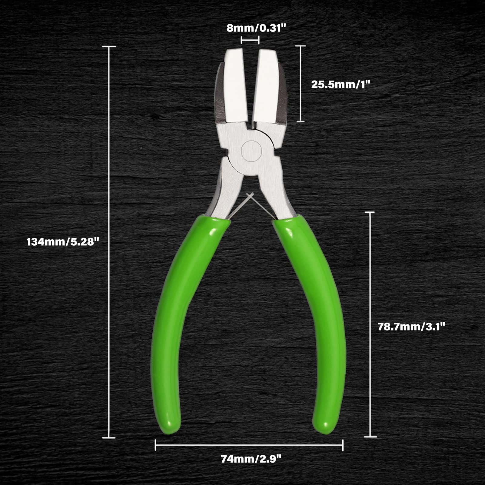 SPEEDWOX 5-Inch Flat Nose Plier Nylon Jaw Pliers For Jewelry Making Smooth Jaw Pliers Nylon Plier Non Marring Plyer for Wire Bending Twisting Shaping Straightening Plyers Jewelry Making Tool