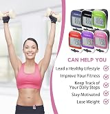 Pingko Walking Pedometer Step Counter Portable Fitness Tracker Pink view 7