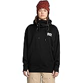 Volcom Women's Riding Hydro Hoodie –water-repellent Fleece Sweatshirt With Neck Warmer & Thumbholes