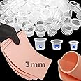 NAQASE 305Pcs Tattoo Practice Kit - 5Pcs Fake Skin & 300Pcs Ink Caps for Artists & Beginners