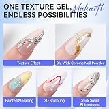 Makartt 3D Nail Gel Mirror Chrome Powder 3D Texture Gel for Nail Art view 2