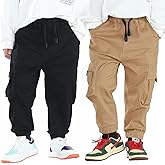 MINI PANDA Toddler Pants, Black Pants Toddler Boys or Girls, Little Boy Pants 2-Pieces