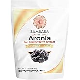Samsara Herbs Aronia Berry 20:1 Extract Powder (16oz/454g) - Antioxidant, Flavonoids and Polyphenols Supplement - High ORAC - Native American Berry - Improved Wellbeing