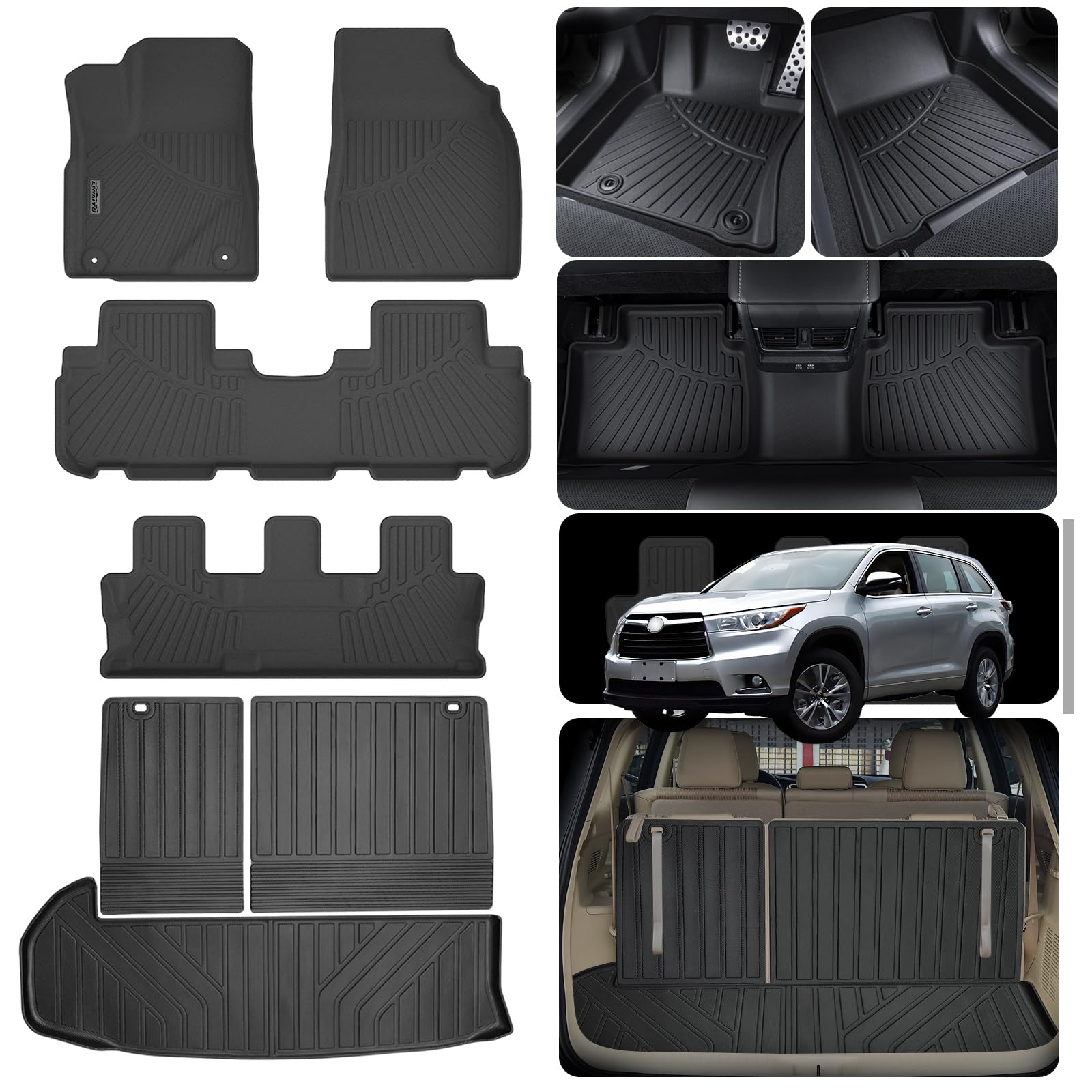 LJWAITO Floor Mats & Cargo Liners & Backrest Mat