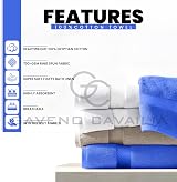 GC GAVENO CAVAILIA Fade Resistant Bath Towels Set 700GSM 100% Cotton Royal Blue view 3