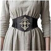 Joukavor Renaissance Leather Corset Waist Belt for Women - Viking Corset Belt for Halloween Renfaire Fantasy