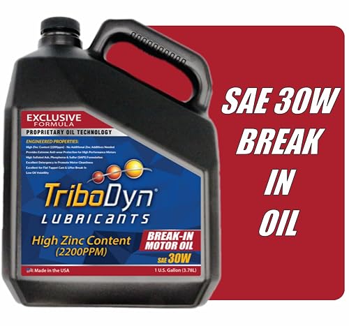 TriboDyn Break-In 30W Motor Oil, 1 Quart - High Zinc (2200 ppm ZDDP ...