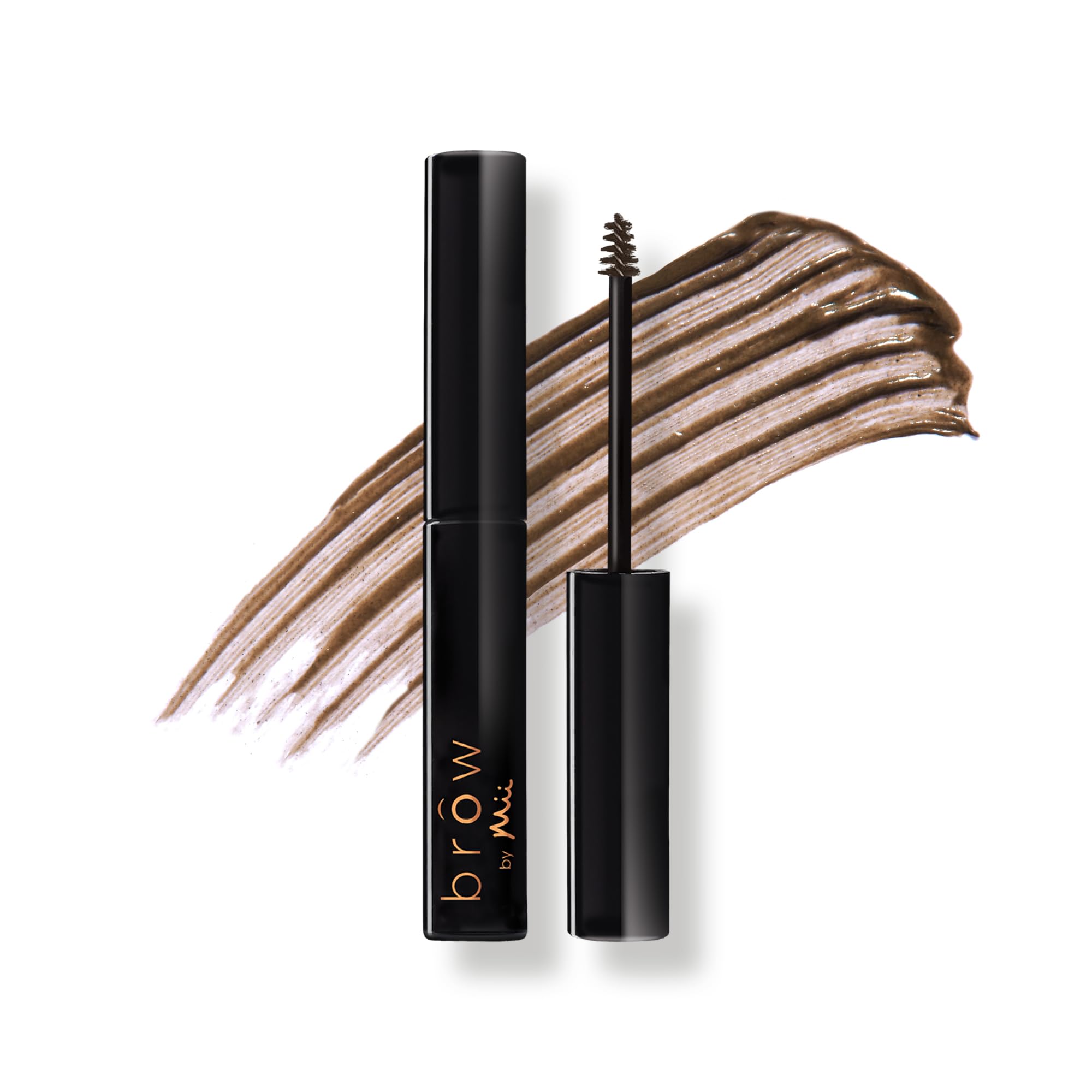 Mii Cosmetics Brow by Mii Sculpting Brow Builder Tint, Creamy Eyebrow Mascara with Fibres, Highly Pigmented for Fuller-Looking Eyebrows, Smudge-Proof & Long-Lasting, Dark Brunette, Remarkably Medium