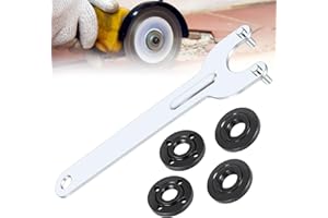 Podoy Angle Grinder Nut & Wrench Kit 5 PCS, 5/8"-11 Flange Lock Nut for 4-1/2" 5" Grinders, Compatible with DeWalt Milwaukee 