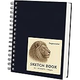 DagouColor Sketch Book, 1 Pack, 50 Sheets (100 Pages), A5 Acid-Free Art Drawing Paper, 140GSM Spiral Sketch Pad for Beginning