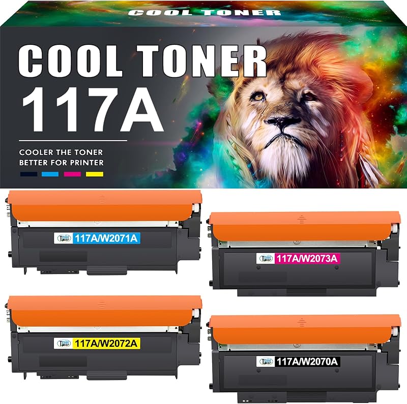 Cool Toner 117A 4 Pack Black Cyan Yellow Magenta for HP Color Laser MFP 178nwg