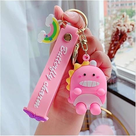 Amazon Co Jp キーチェーン かわいい緑の恐竜キーチェーン女性の女の子かわいい子猫のカーキーホルダーファッションキーリングアニマルデート周年記念ギフト Color Blue ホーム キッチン