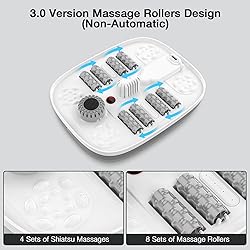 HOSPAN Collapsible Foot Spa with Heat, Bubble, Red