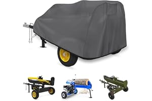 LE MAPLE BLEU Log Splitter Cover, Heavy Duty Waterproof Tear-Resistant Oxford Cloth Wood Splitter Cover for 15-37tons with Log Splitter Wheel Covers (83"W X 45"D X 39"H)