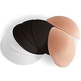 WMugthome 3 Pairs Round Seam Women's Removable Sports Yoga Bra pad, Bikini Top Bra Pads Insert