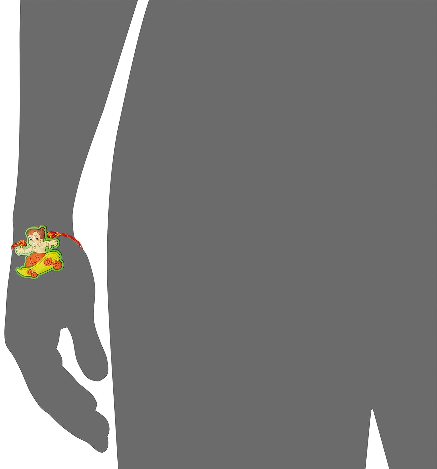 aheli cartoon rakhi with roli chawal tilak for kids (multicolour) (r12236)