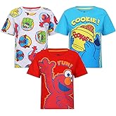 Sesame Street Boys 3 Pack T-Shirt for Toddler and Big Kids
