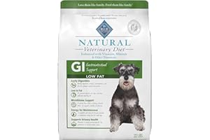 Blue Buffalo Natural Veterinary Diet GI Low Fat Gastrointestinal Support Dry Dog Food, Veterinarian's Prescription Required, Whitefish, 22 lb Bag