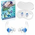 Hearprotek [2 Pairs] Swimmer Ear Plugs,Custom-fit Water Protection Adult Swimming earplugs for Swimmers Water Pool Shower Bathing and Other Water Sports