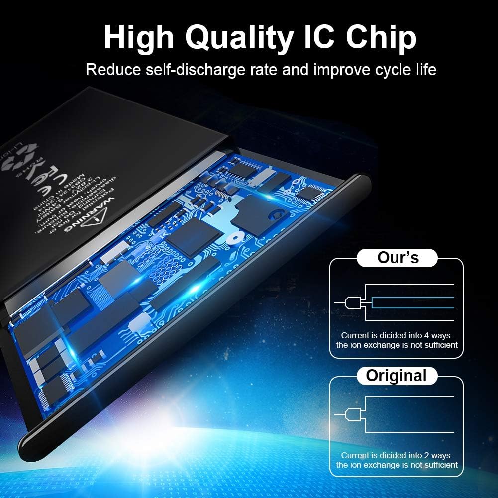 Rommisie 2280mAh Battery for iPhone 7 Battery Replacement, high Capacity, Polymer Lithiumion, Equipped with a Full Set of Professional Maintenance Kits, adhesives and Instructions - Two-Year Warranty: Home Audio & Theater