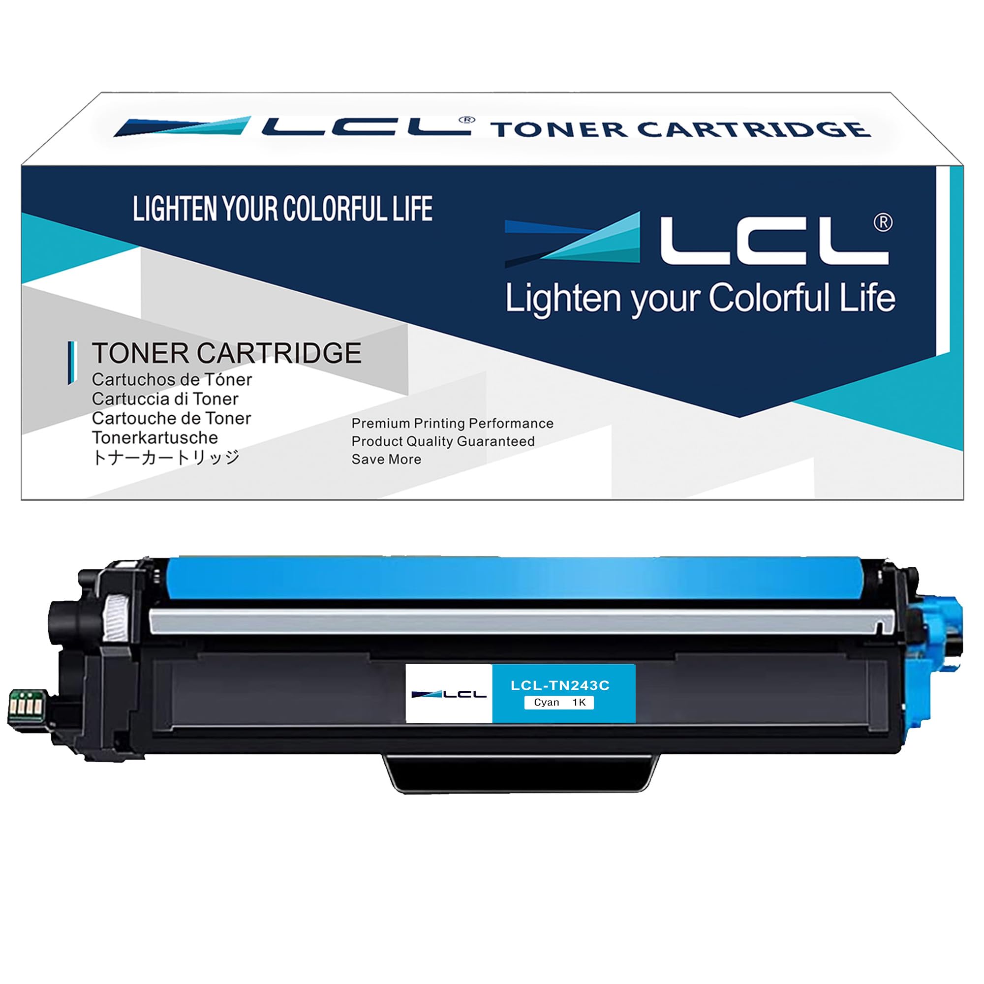 LCL TN243 TN-243 TN-243C Toner Cartridge Compatible with Brother HL-L3210CW HL-L3230CDW HL-L3270CDW MFC-L3710CDW MFC-L3750CDW MFC-L3730CDW MFC-L3770CDW DCP-L3510CDW MFC-L3750CDW MFC-L3770CDW (1Cyan)