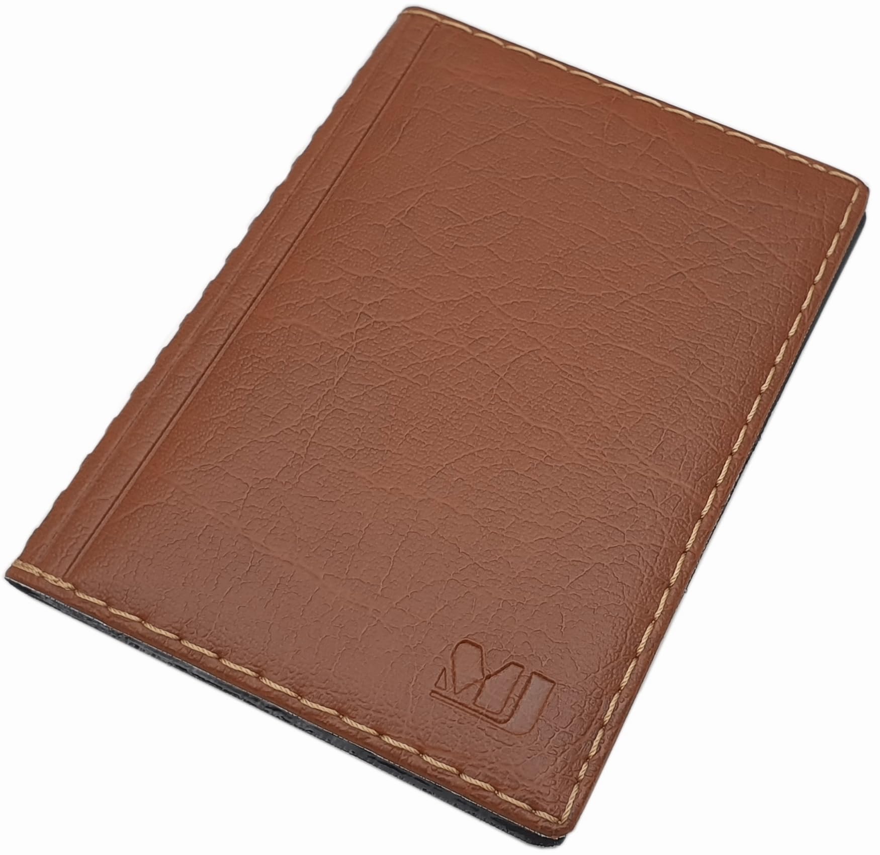 myledershop ID and Credit Card Holder with Contrast Stitching 4 Pockets