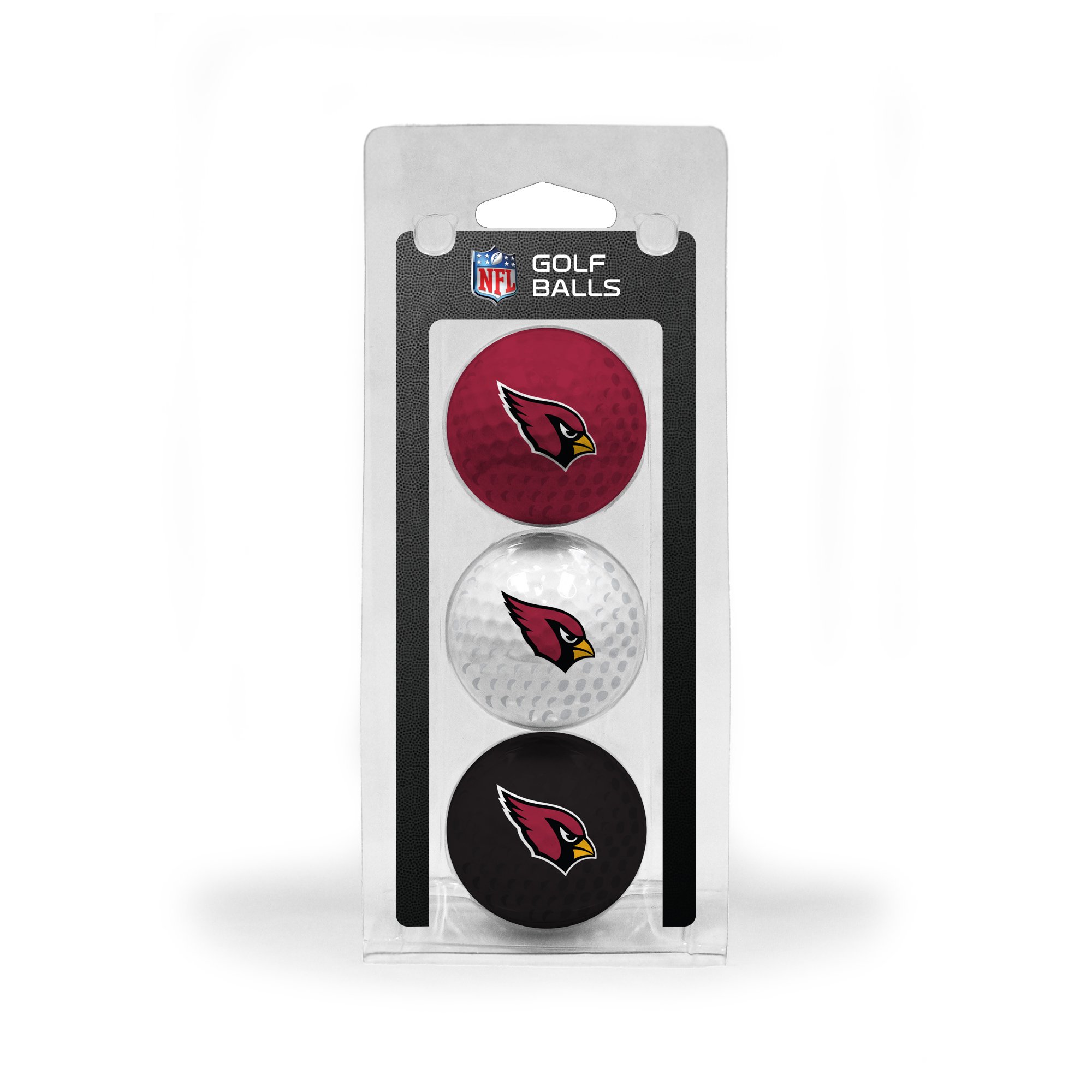 Team Golf NFL Arizona Cardinals 3 Golf Ball Pack Regulation Size Golf Balls, 3 Pack, Full Color Durable Team Imprint
