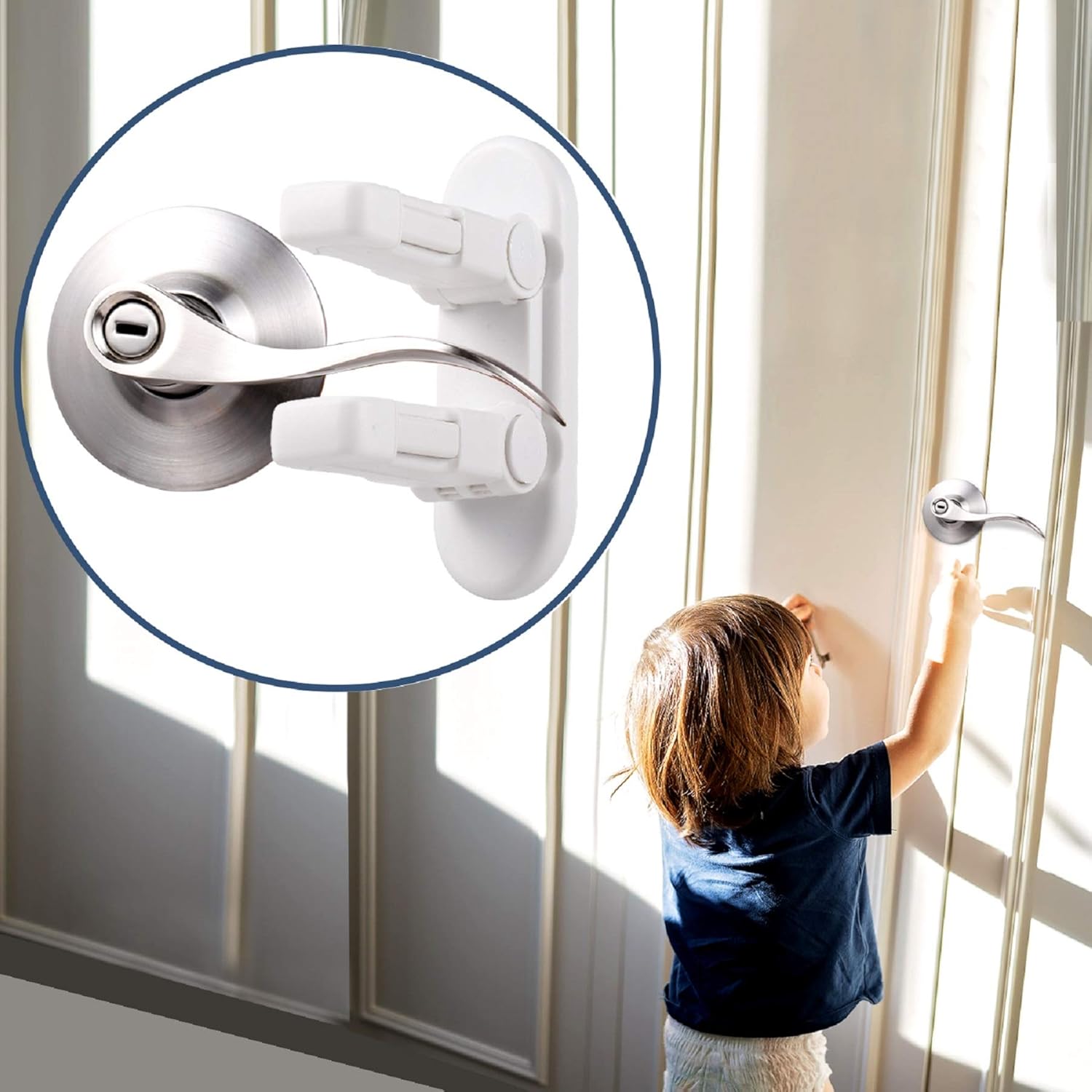 childproof door lever lock