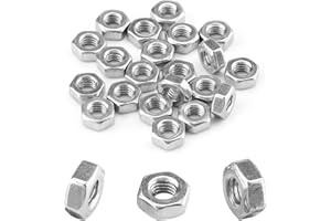 Mriuuod 200pcs M3-0.5 Hex Nut, 304 Stainless Steel, M3 x 0.5mm Tiny Nuts Fasteners, Hex Drive, Metric, Right Hand, Small Replacement Nut with Plastic Case